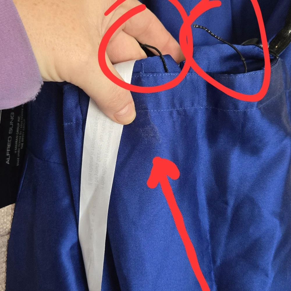 Alfred Sung Strapless Satin Twill Column Dress w/Removable Train Sz 2 Imperfect - Picture 12 of 16